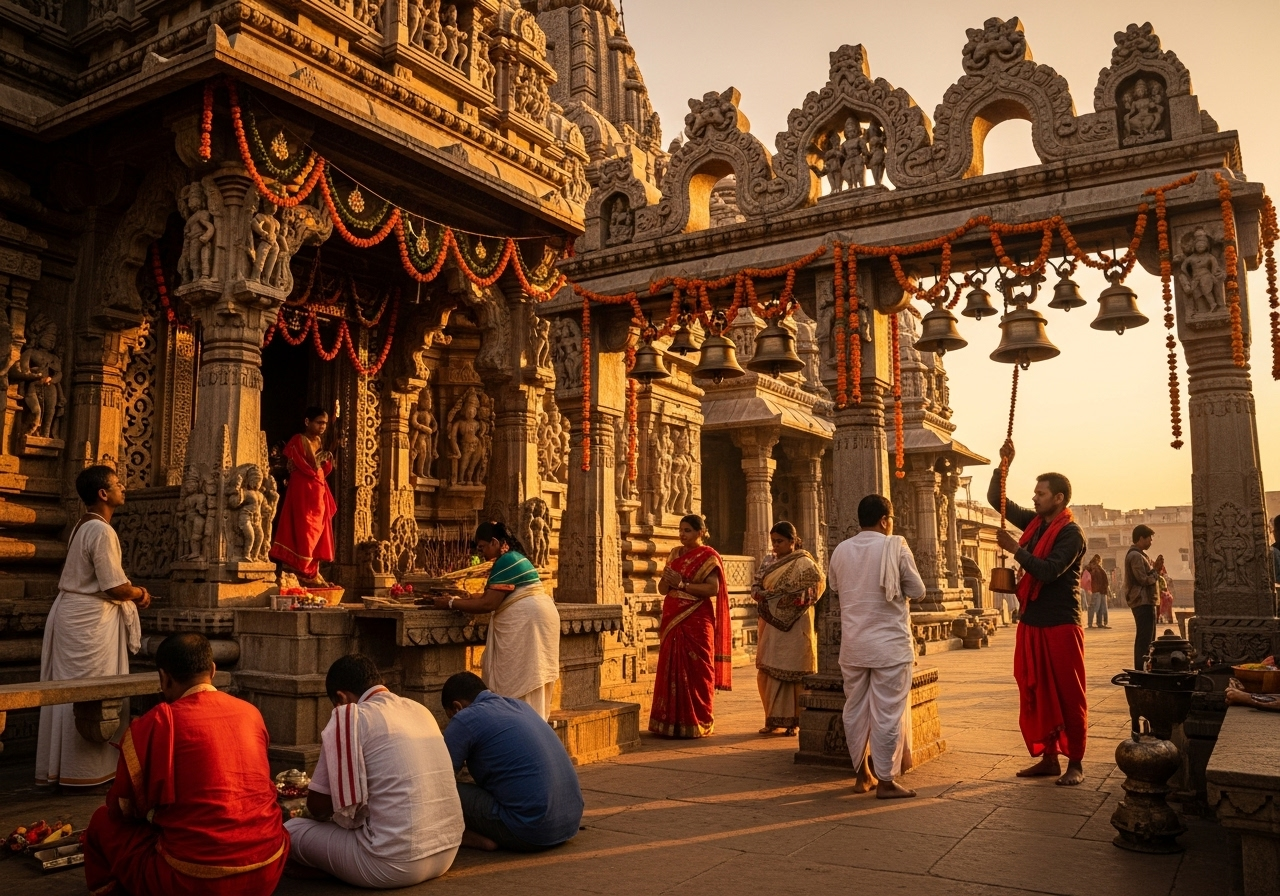 Sacred Temple Services - Personalized puja visits, special sevas and blessed prasadam delivery